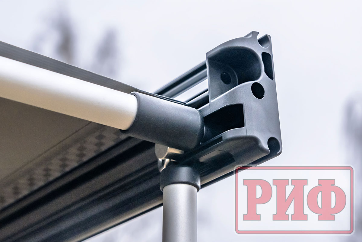 Маркиза автомобильная РИФ 2,13х2,5 м полуавтомат (винил) темно-серая