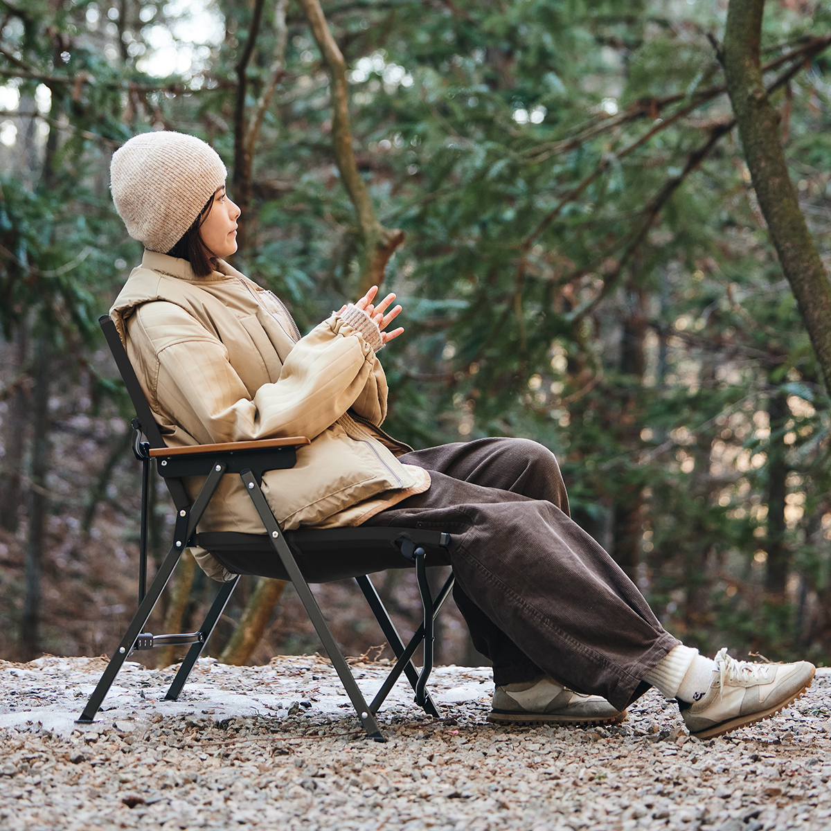 Кресло туристическое Naturehike складное, черное, до 120 кг