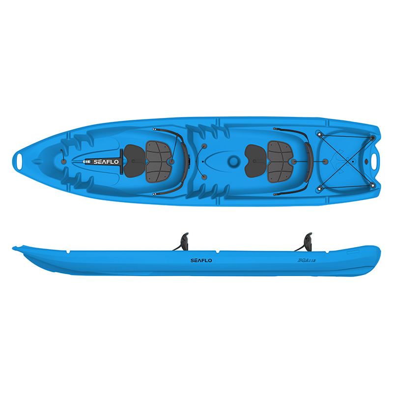 Каяк SEAFLO Explorer XL семейный 2+2, 11,2 (340 см), тип Sit-On-Top, синий.
