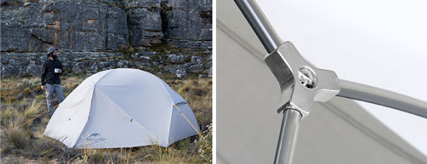 Палатка Naturehike Mongar Si 2-местная, алюминиевый каркас, сверхлегкая, серая