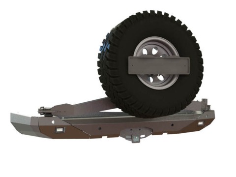 БАМПЕР СИЛОВОЙ ЗАДНИЙ TOYOTA LAND CRUISER 200 2015+ КВАДРАТ, КАЛИТКА ЦЕНТР, ФАРЫ