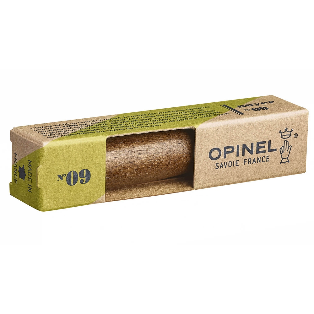 Нож Opinel №9, нержавеющая сталь, ореховая рукоять