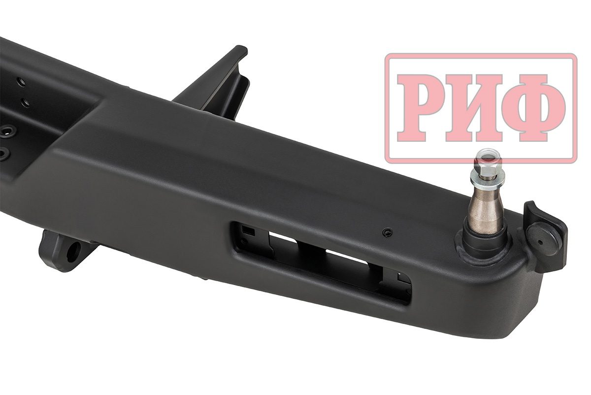 Бампер РИФ силовой задний для ГАЗ Соболь NN 4x4 с фонарями, калиткой, возможностью установки фаркопа, стандарт