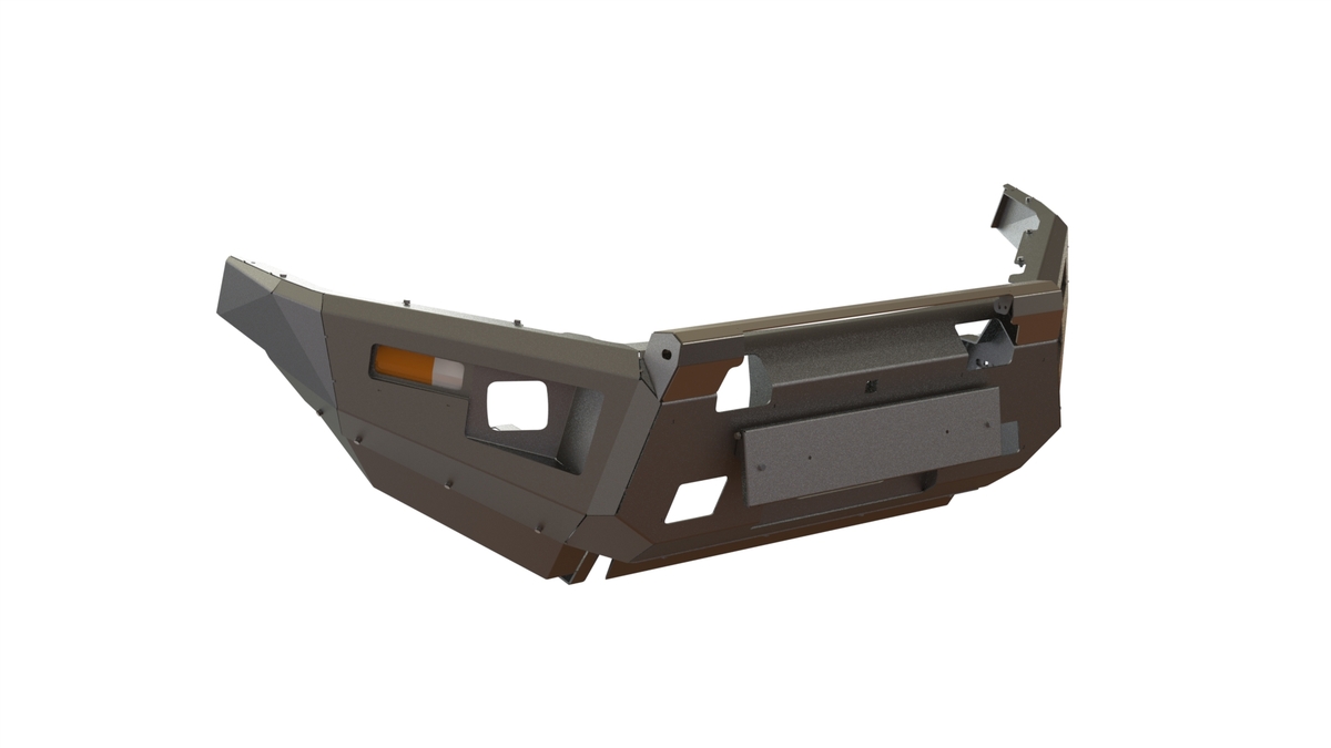 Бампер силовой передний STC тип Revo Mitsubishi Pajero Sport  2021+ c защитной дугой, противотуманными фарами и балкой дальнего света 