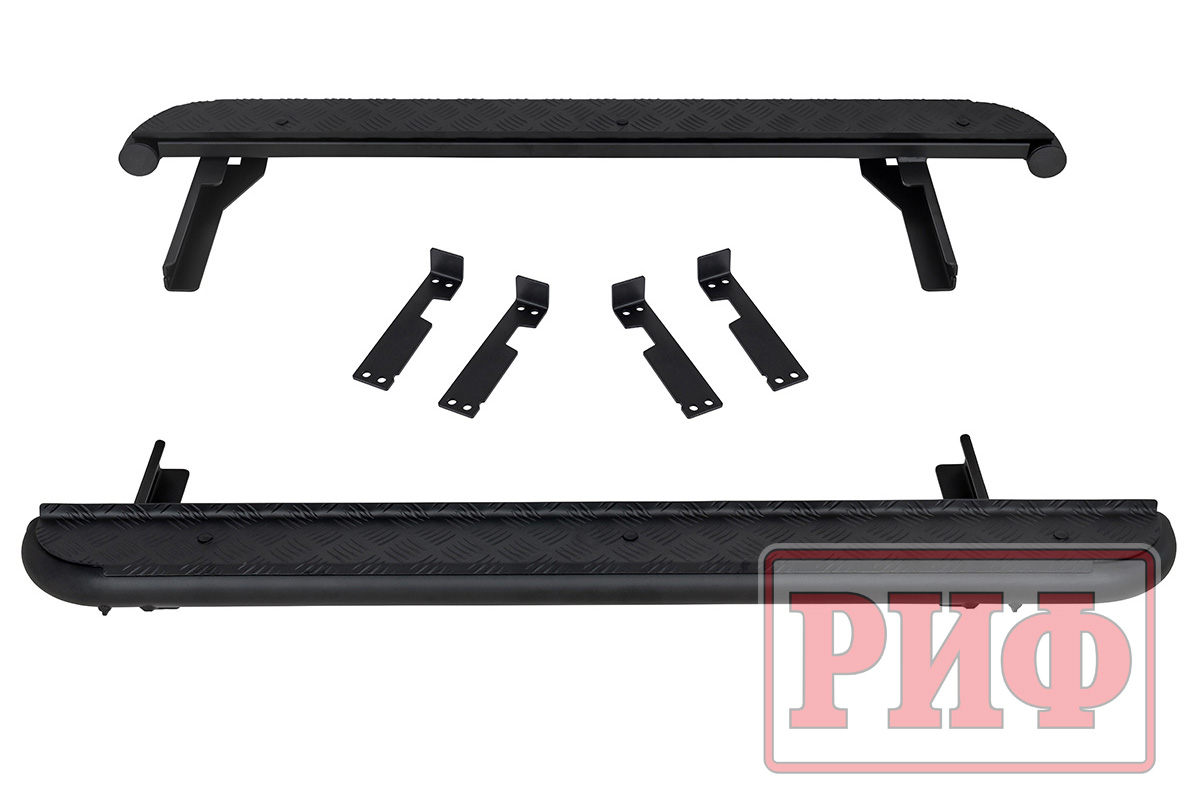 Пороги РИФ силовые ВАЗ Нива черные