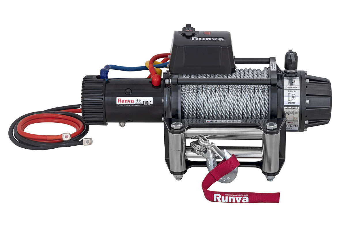 Лебёдка электрическая 24V Runva EWB9500S-Q24V 4350 кг влагозащищенная, стальной трос