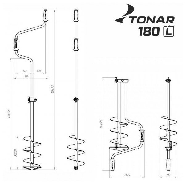 Ледобур ТОНАР ЛР-180Д левое вращение