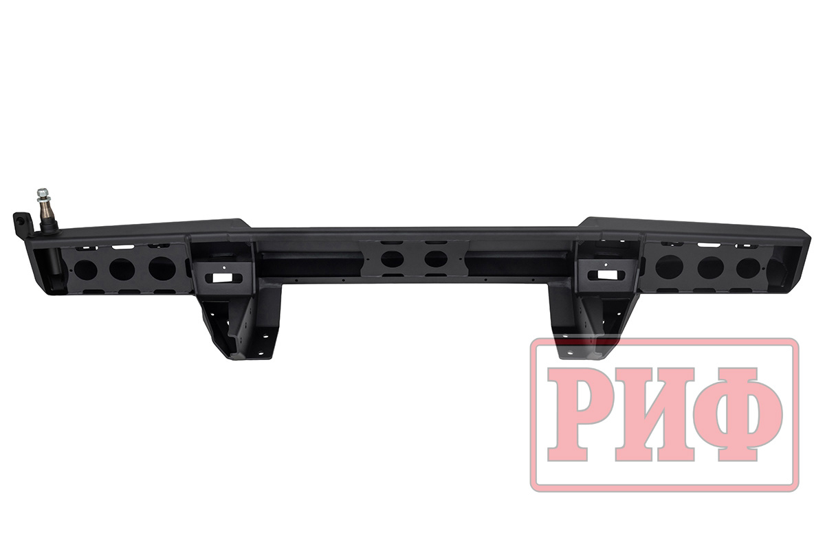 Бампер РИФ силовой задний для ГАЗ Соболь NN 4x4 с фонарями, калиткой, возможностью установки фаркопа, стандарт