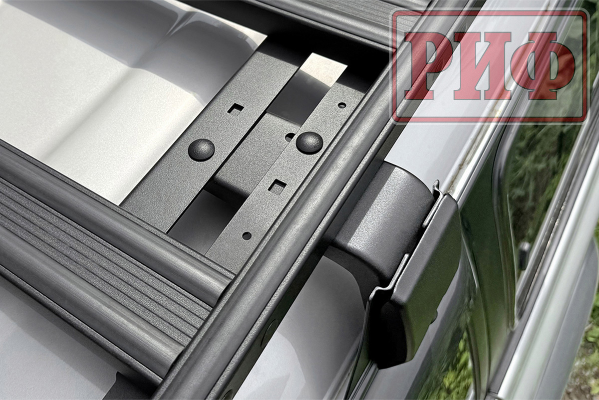 Багажник экспедиционный (платформа) алюминиевый РИФ 1250x2080 мм для Toyota Land Cruiser 80 (с крепежом)