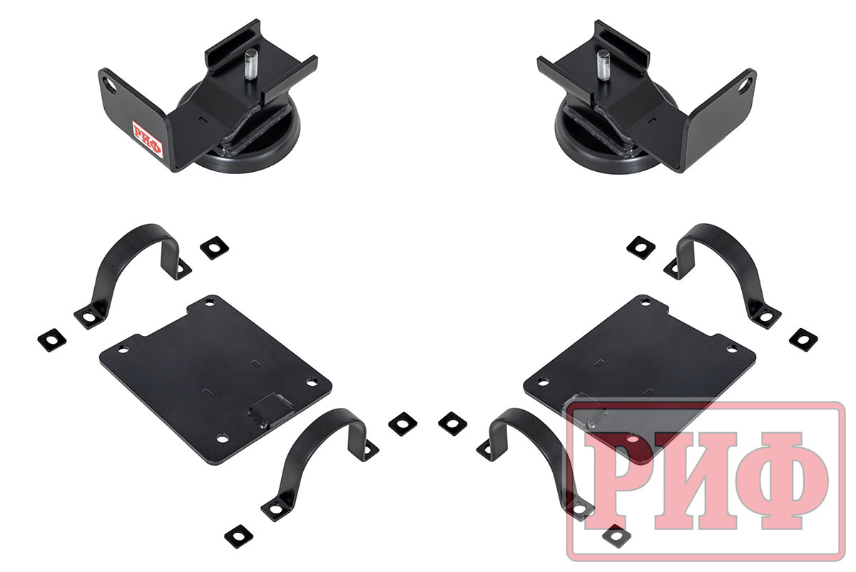 Комплект дополнительных пружин РИФ с кронштейнами для задней оси на УАЗ Патриот 2019+ (двухлистовая рессора)