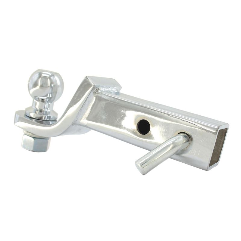 Переходник фаркопа 50х50, занижение 2 дюйма- 50 ММ, ХРОМ (Шар, палец)