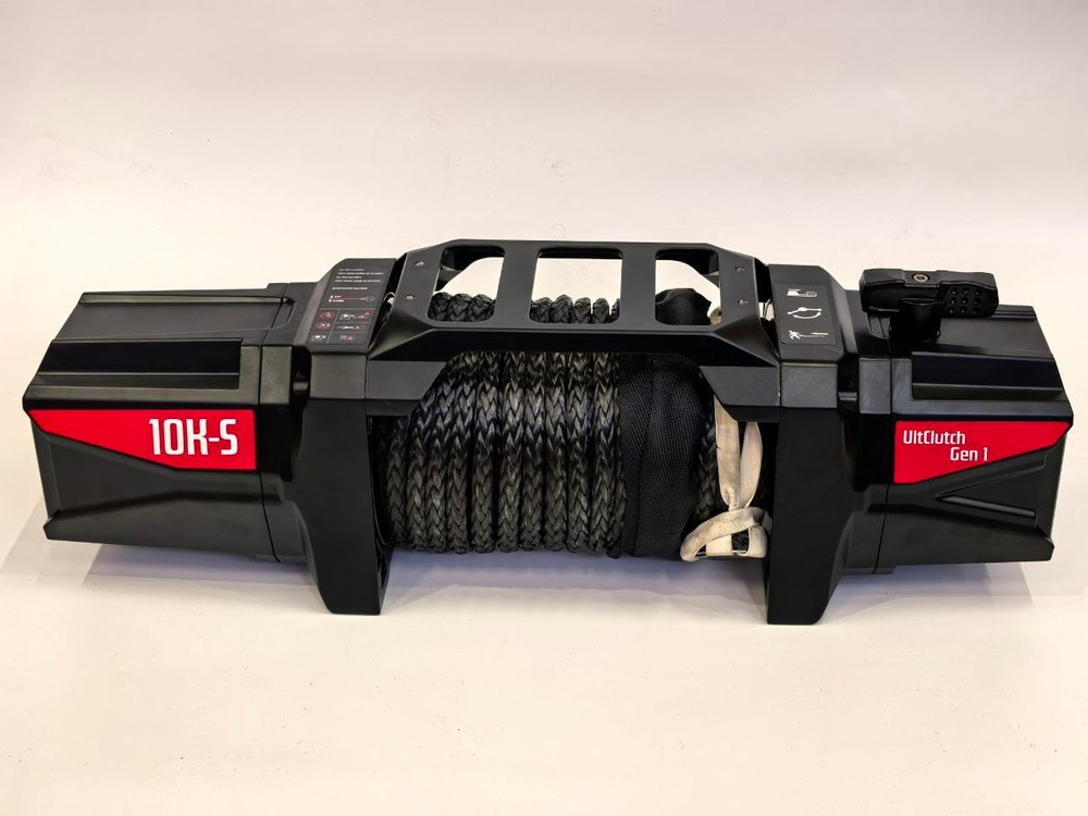 Лебедка автомобильная 4REVO 10K-S 12V (синтетический трос)