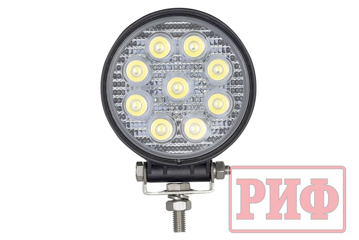 Светодиодная фара дальнего света РИФ 116 мм 27W LED
