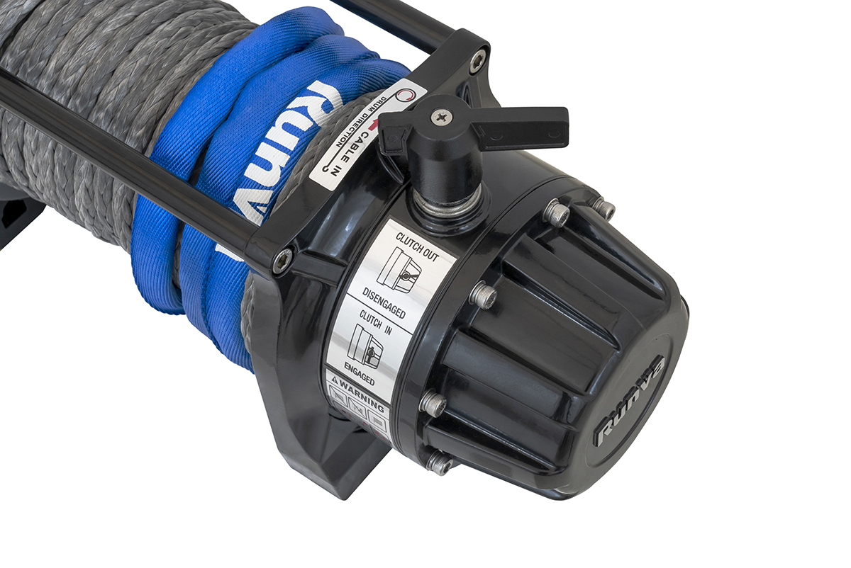 Лебёдка автомобильная электрическая 12V Runva EWB13500MAXSSR 6136 кг MAX влагозащищенная, синтетический трос