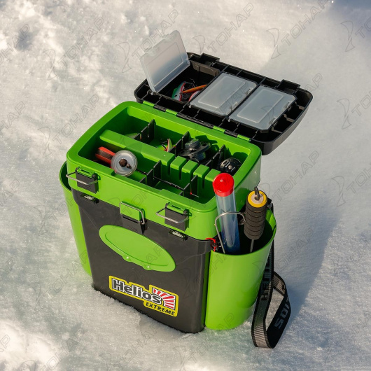 Ящик рыболовный зимний HELIOS FishBox (10л) зеленый