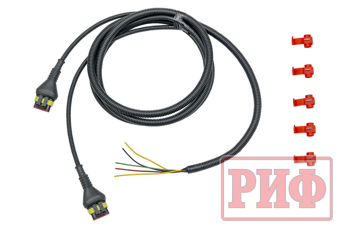 Бампер РИФ силовой задний Toyota Land Cruiser 76 2007-2024 с квадратом под фаркоп, калиткой и фонарями