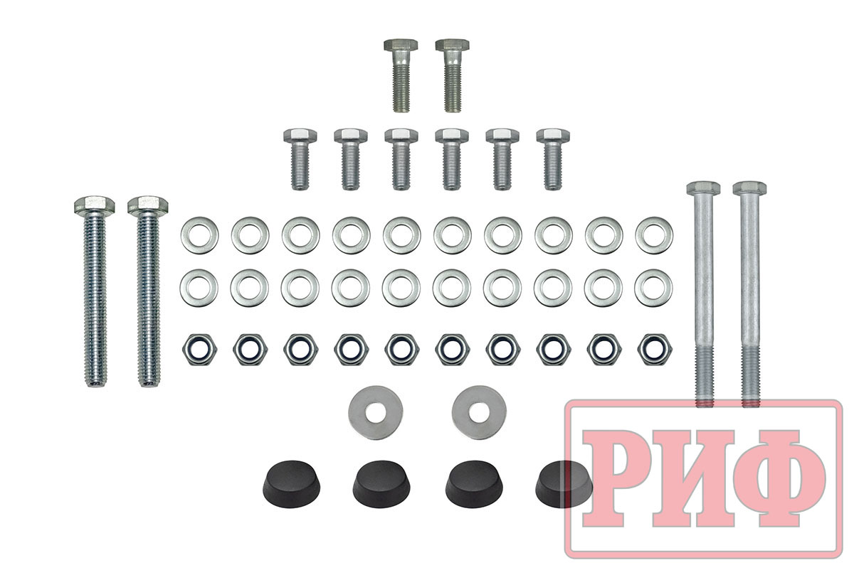 Бампер РИФ силовой задний/защита штатного бампера Lada Niva Travel с возможностью установки фаркопа