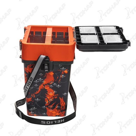 Ящик рыболовный зимний HELIOS SHARK, 19 л, оранжевый