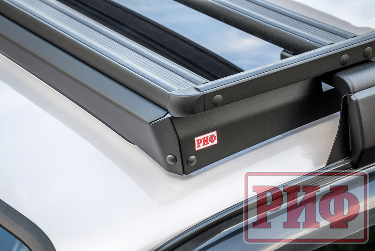 Багажник экспедиционный (платформа) алюминиевый РИФ 1250x2080 мм для Toyota Land Cruiser 80 (с крепежом)