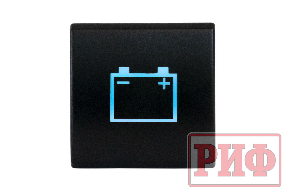 Кнопка ВКЛ/ВЫКЛ, голубой, BATTERY TOYOTA 22x22