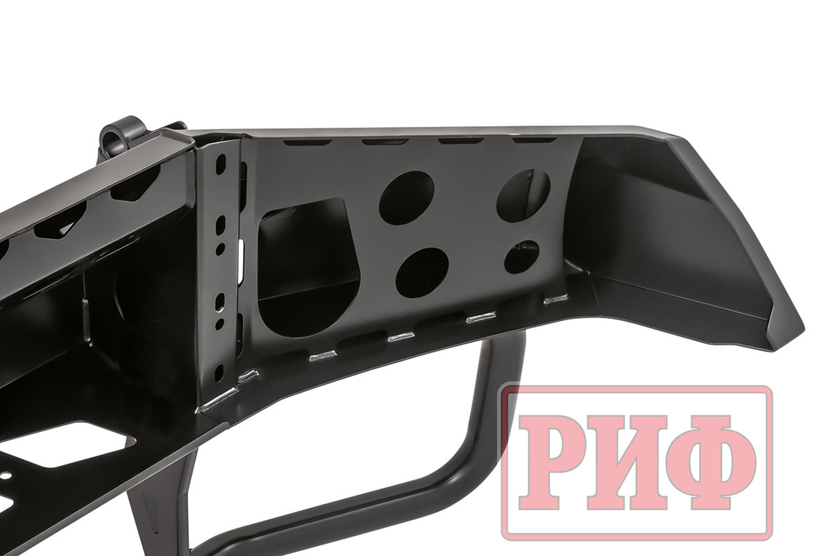 Бампер РИФ передний для Toyota Land Cruiser 76/78/79 2007+ под расширители с доп. фарами и кенгурином