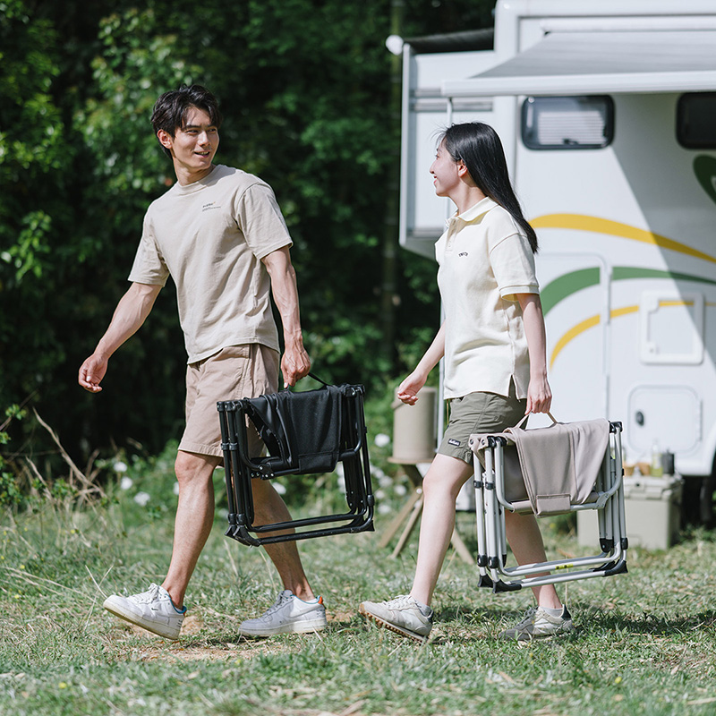 Кресло туристическое Naturehike 49х56х95 см, складное, черное