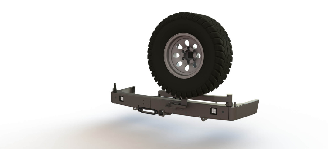 БАМПЕР СИЛОВОЙ ЗАДНИЙ TLC 150 2017+ КВАДРАТ, ЛЕБЕДКА, КАЛИТКА, ПТФ