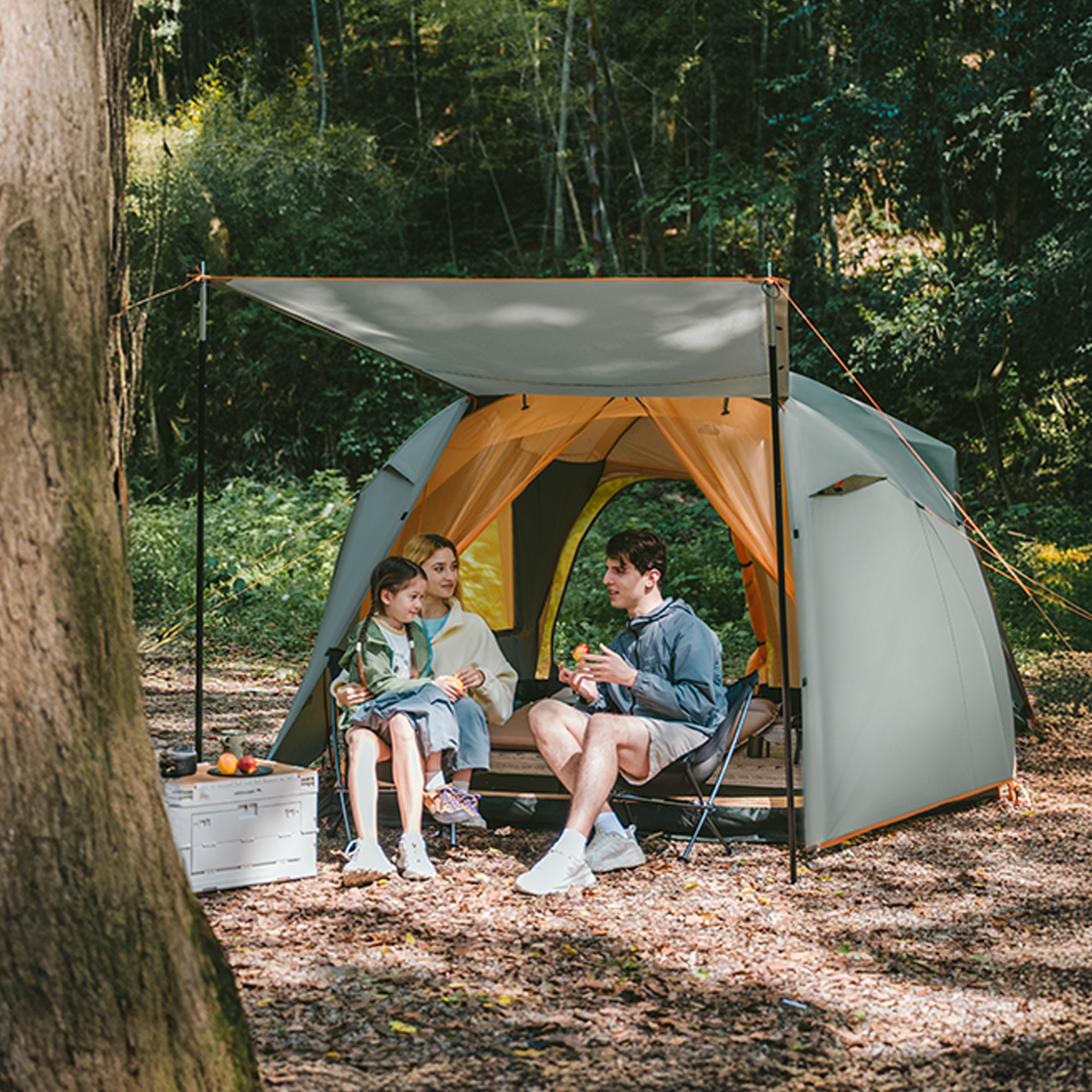 Палатка Naturehike KOTA 4, 8-местная, алюминиевый каркас, темно-зеленая