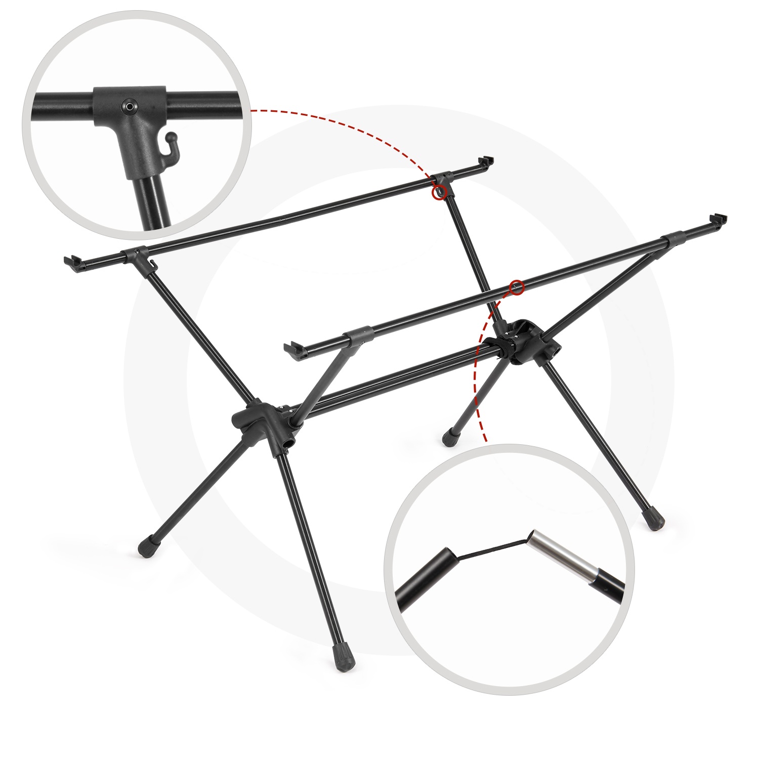 Стол туристический Naturehike FT11 алюминиевый, быстросборный, 75х55х44/34 см, складной, черный