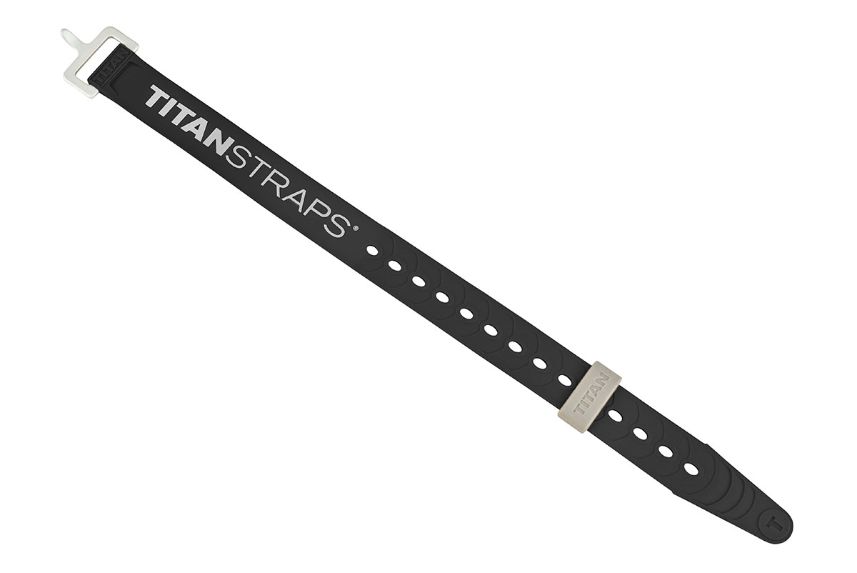 Ремень крепёжный TitanStraps Super Straps черный L = 36 см (Dmax = 9,5 см, Dmin = 3,2 см)