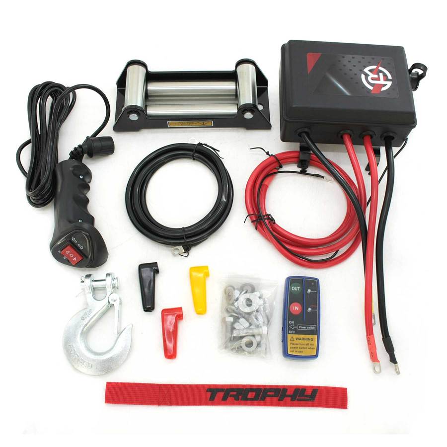 Лебедка электрическая автомобильная TR TROPHY 6,0 (стальной трос)