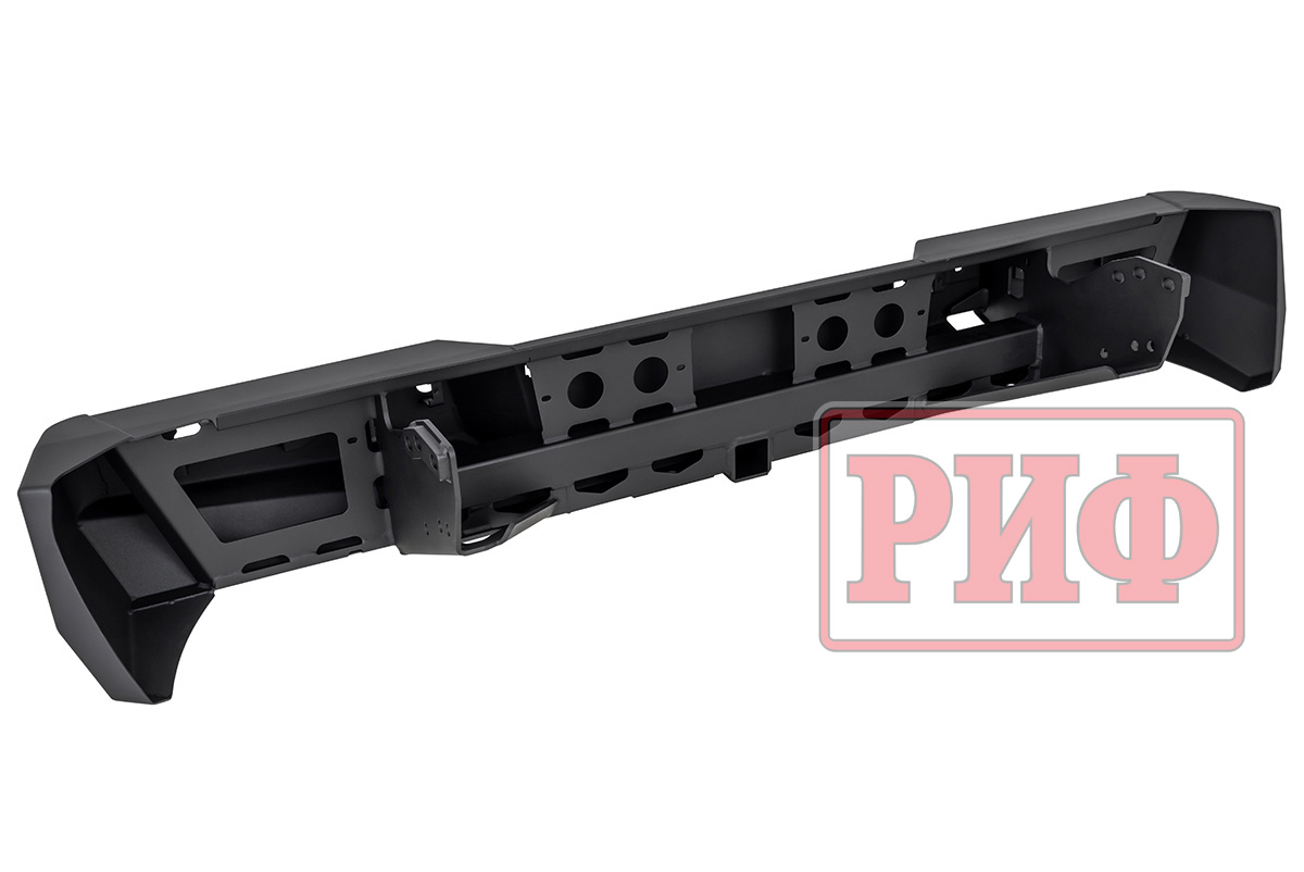 Бампер РИФ силовой задний Great Wall Poer с квадратом под фаркоп и фонарями
