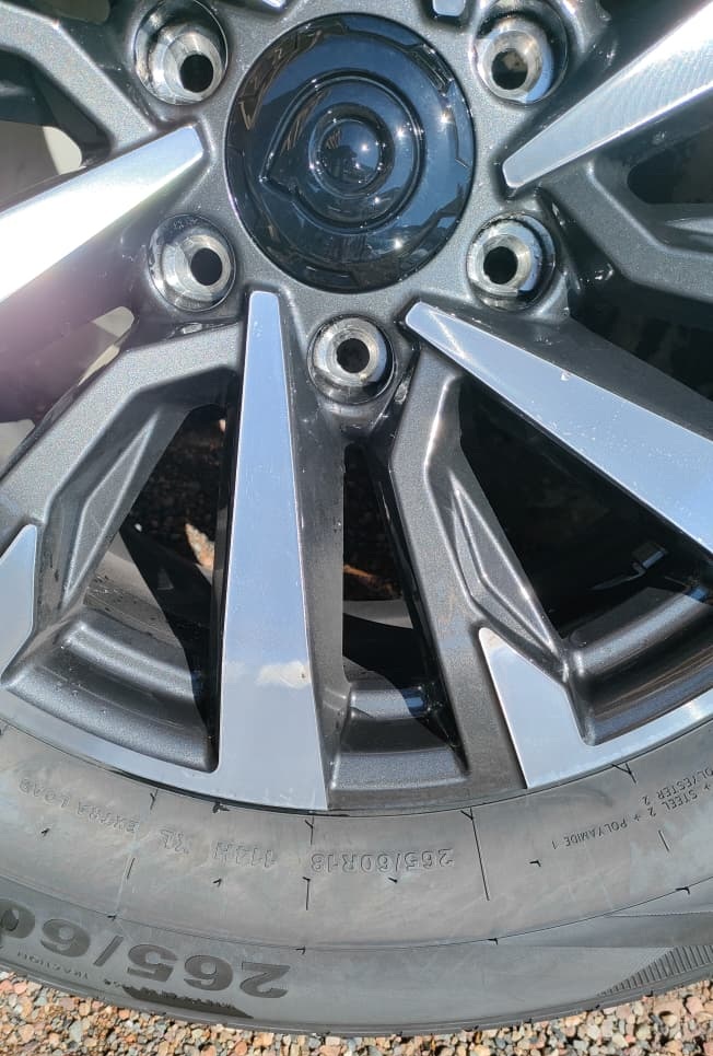 Колесо в сборе: шина б/у Giti GitiXross HT71 265/60 R18 114H XL б/у  + диск R18 GWM Poer демонтированное с нового авто