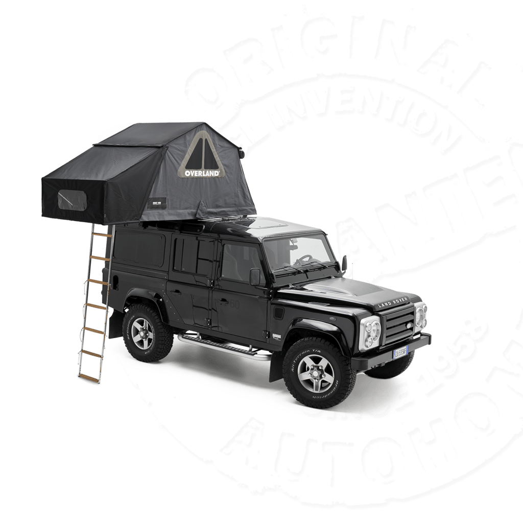 Палатка на крышу автомобиля AUTOHOME OVERLAND LARGE, тент карбон, лестница 220 мм