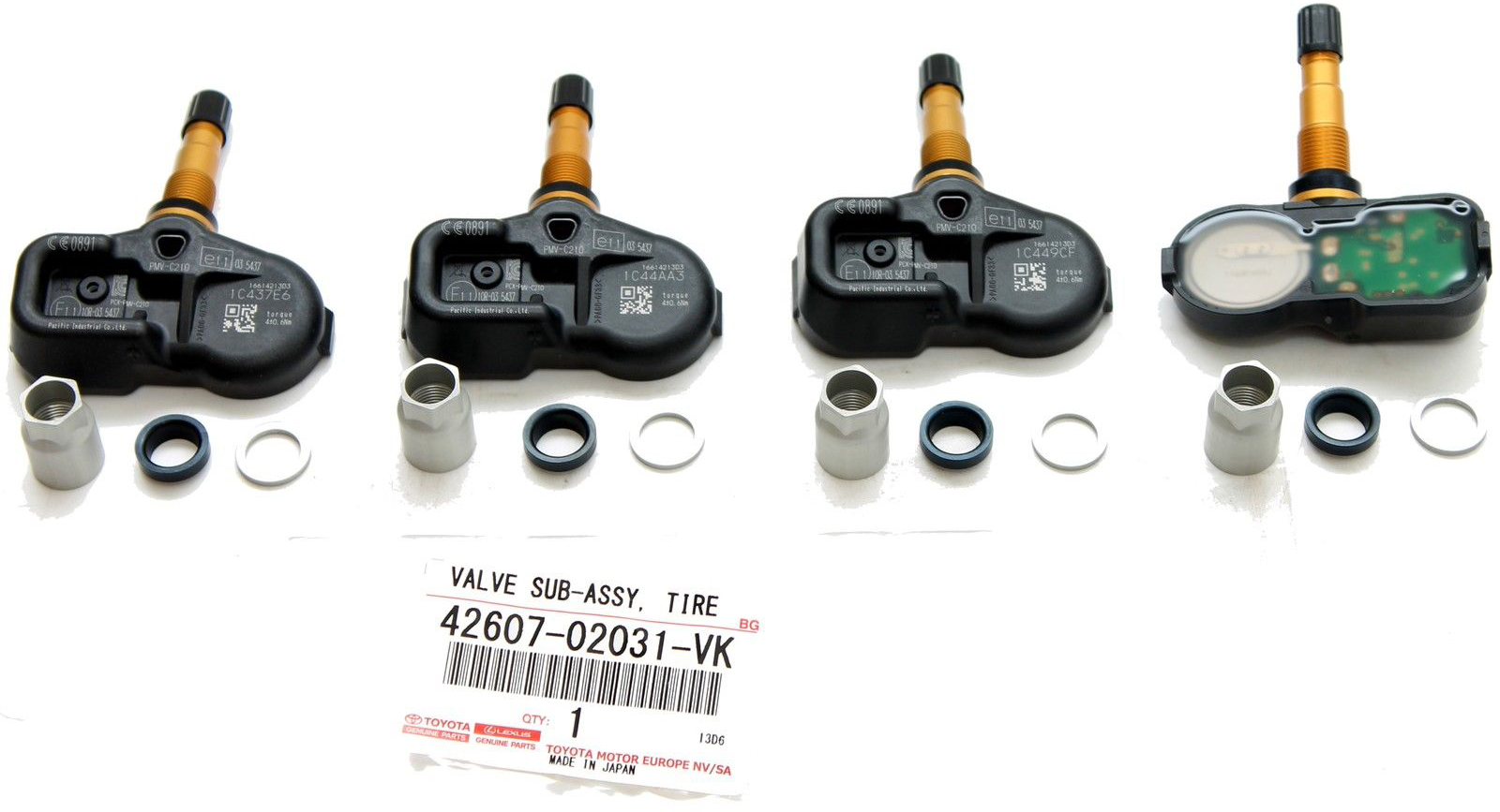 комплект датчиков давления шин 