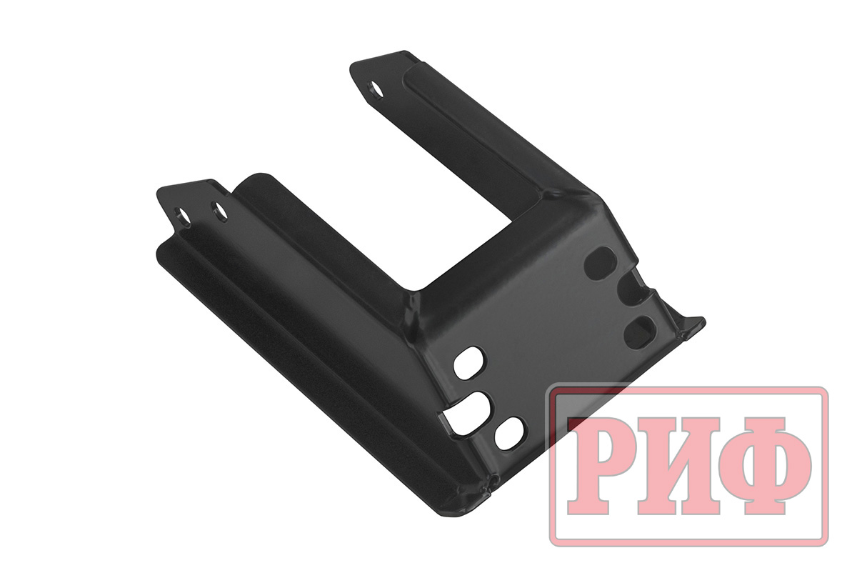 Бампер задний силовой/защита штатного бампера РИФ УАЗ Патриот 2015+ с квадратом под фаркоп, стандарт