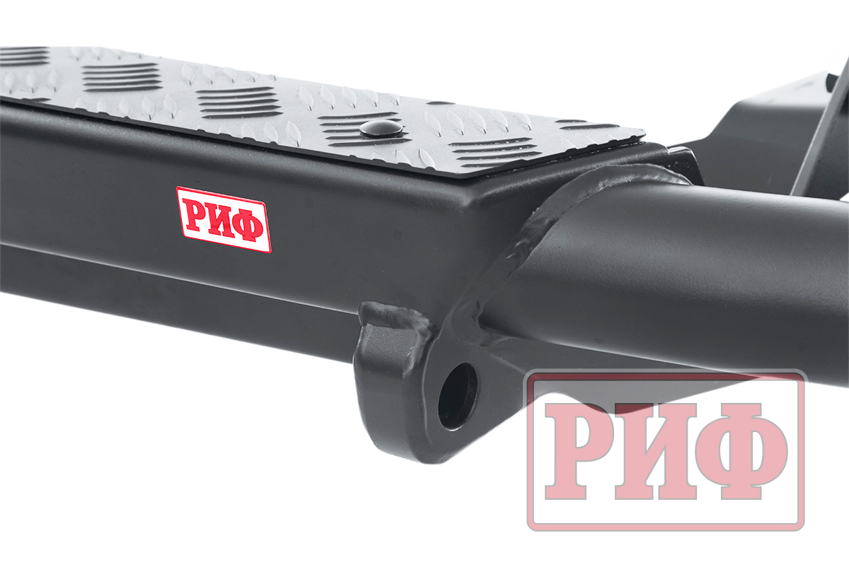 Бампер РИФ задний силовой/защита штатного бампера Mitsubishi Pajero Sport 2015-2020 c квадратом под фаркоп