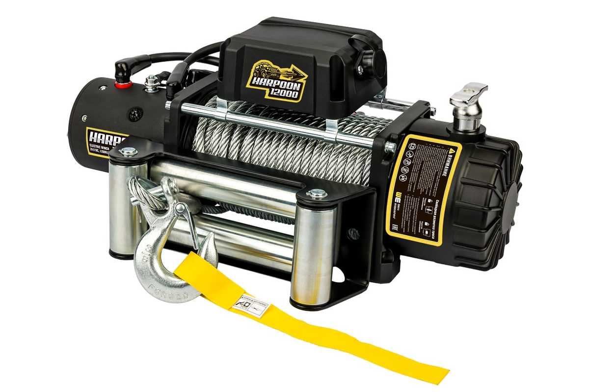 Лебёдка автомобильная электрическая 12000 (5433кг) (12V). (Стальной трос)