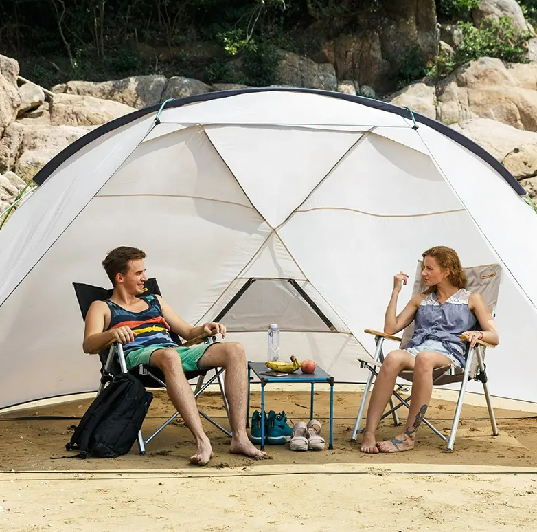 Кресло туристическое Naturehike складное, регулируемое, черное, до 140 кг