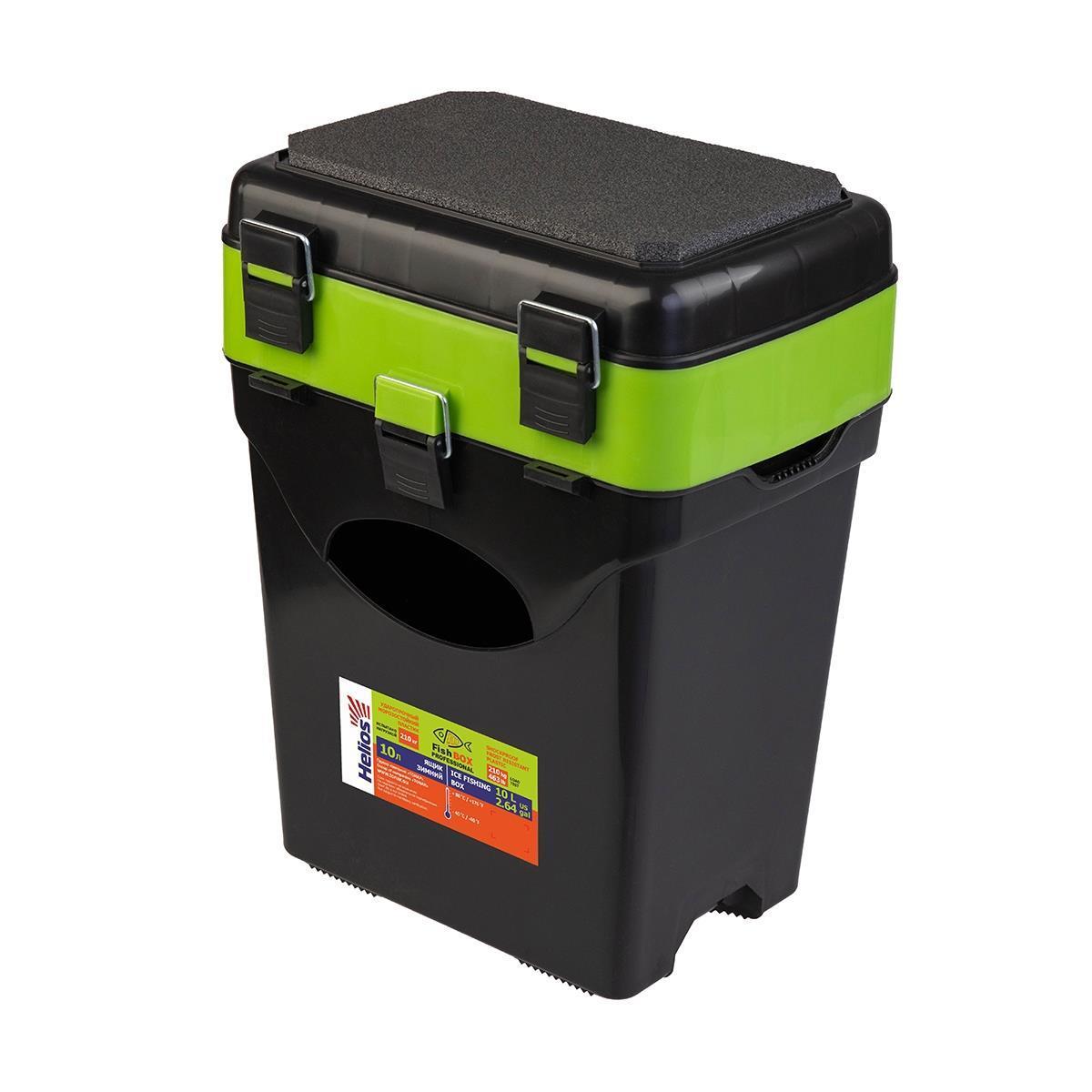 Ящик рыболовный зимний HELIOS FishBox (10л) зеленый