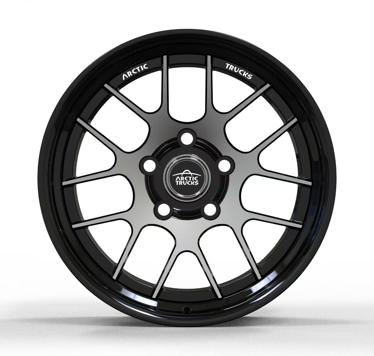 Кованые диски H250326C SK311-SK190 R20 J10 ET-8 5*150 DIA110.1 черный с полированными спицами