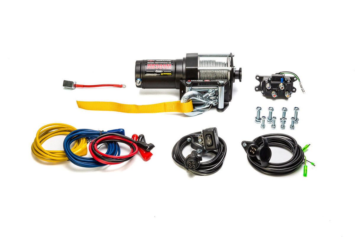 Лебедка ЛПЭ09М Пони электрическая 12В с пультом на руле