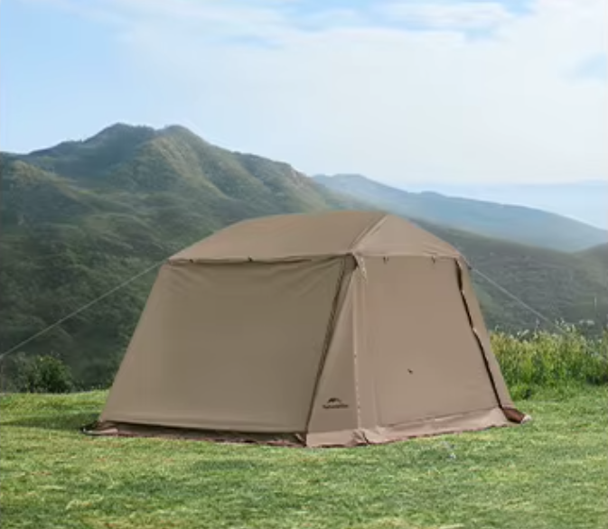 Палатка Naturehike Village 6.0 II поколения 4-местная, быстросборная, с верандой, коричневая