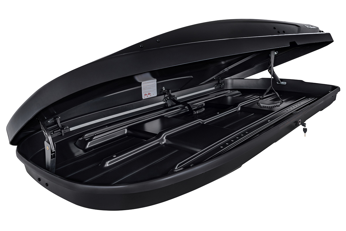 Бокс автомобильный на крышу Pentair RESORT 380 л черный глянец, двусторонний