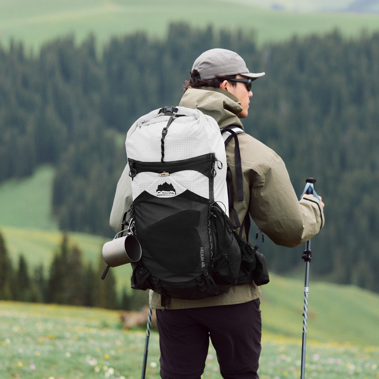 Рюкзак туристический Naturehike Helium Series 40 л, размер M, белый