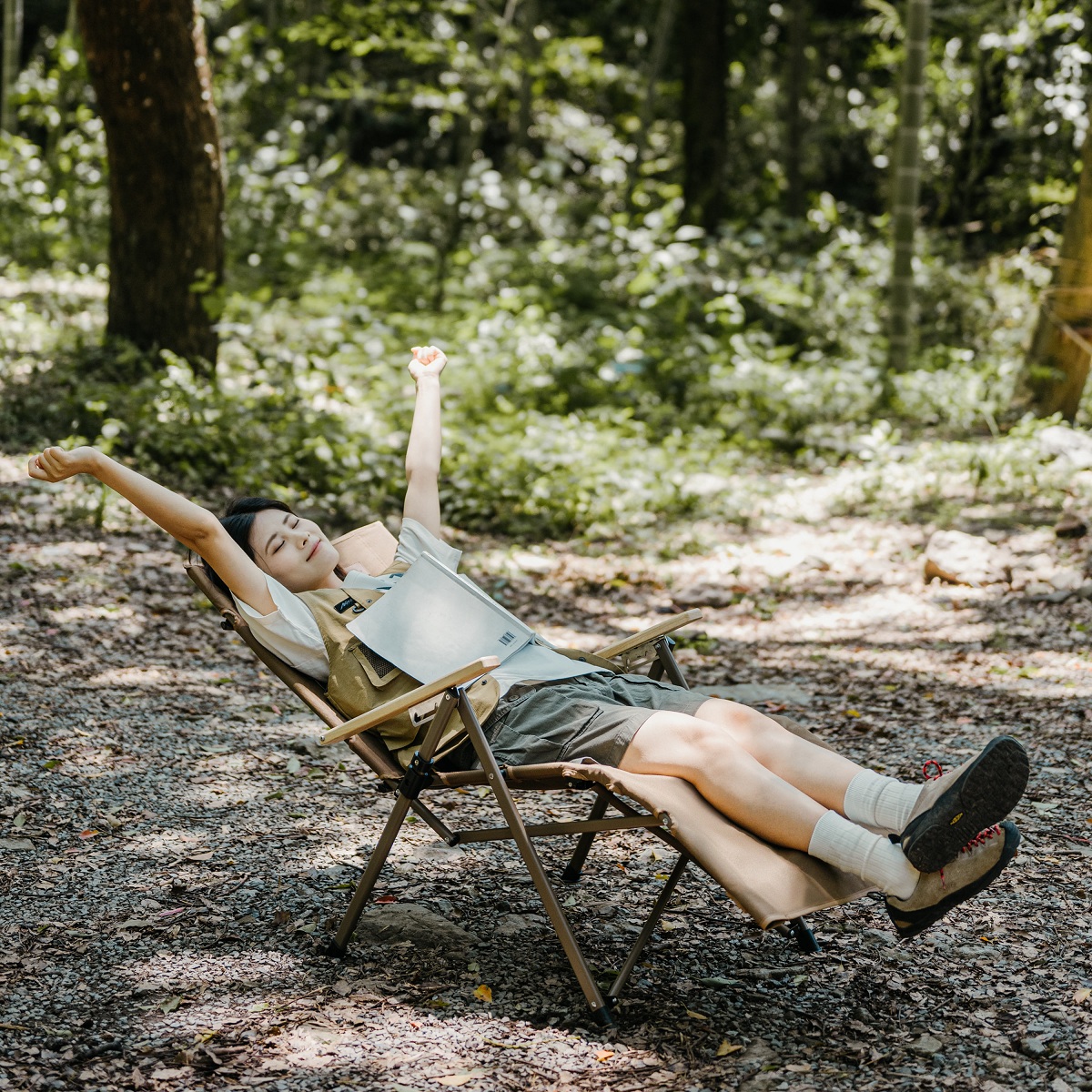 Кресло туристическое Naturehike Nightfall T08 складное, до 110 кг, черное