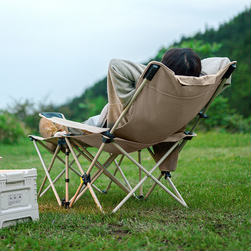 Кресло туристическое Naturehike Nightfall T05J с секцией, 149х52х79 см, до 120 кг, бежевое