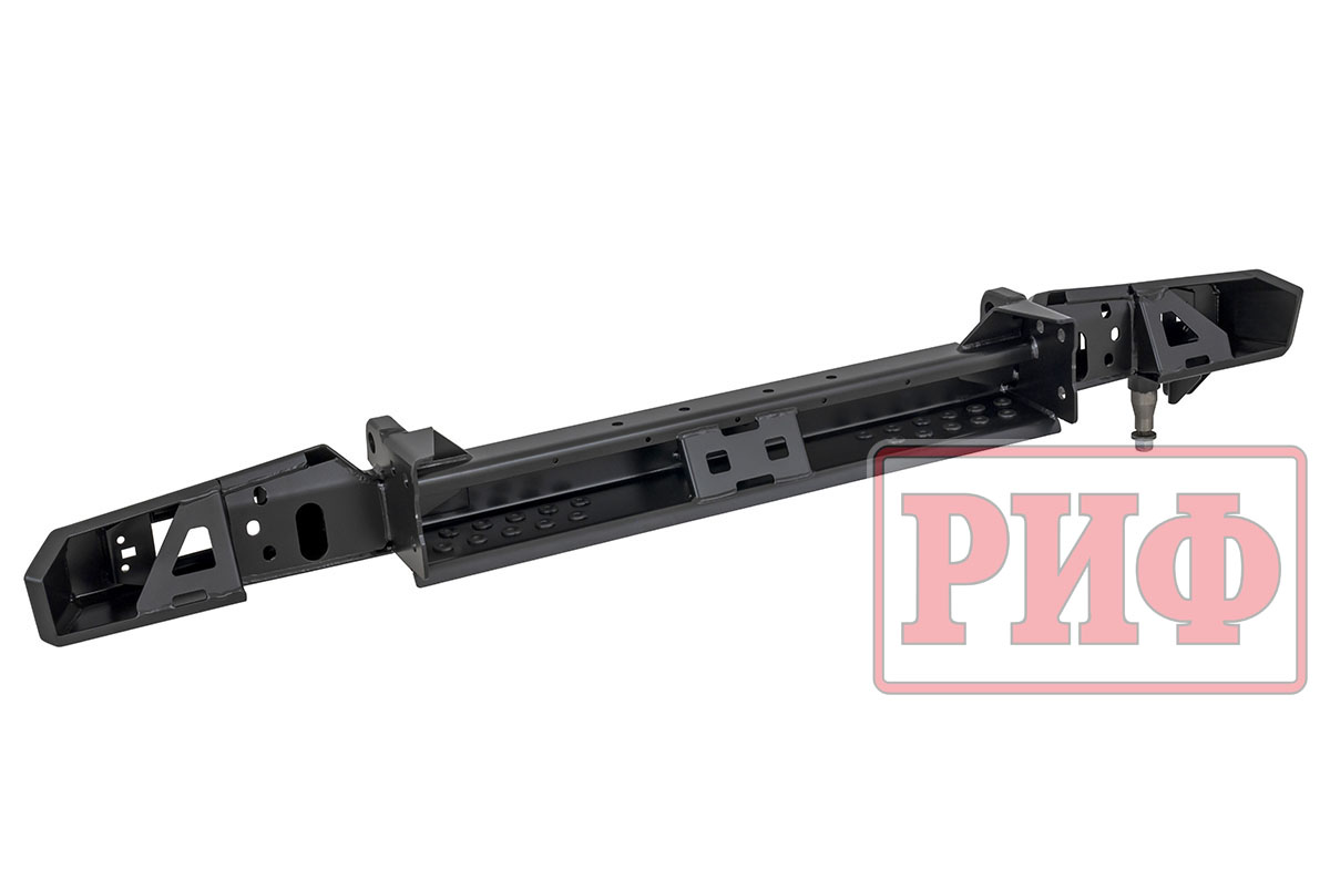 Бампер РИФ силовой задний УАЗ Хантер с фонарями, калиткой, без фаркопа, стандарт