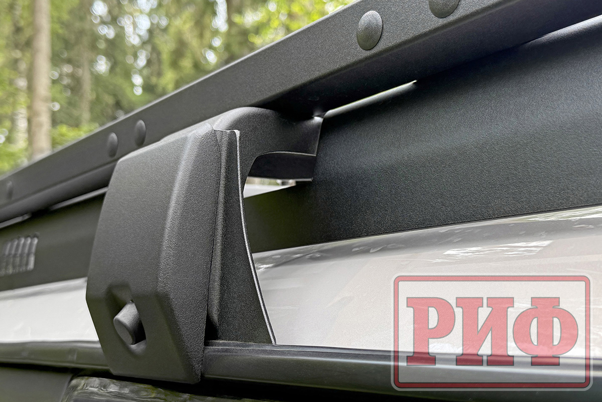 Багажник экспедиционный (платформа) алюминиевый РИФ 1250x2080 мм для Toyota Land Cruiser 80 (с крепежом)