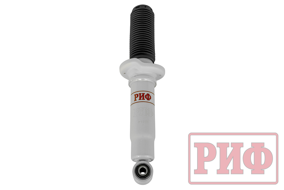 Амортизатор усиленный РИФ передний газовый Mitsubishi Pajero III/IV 2000+ штатный и лифт 0-40 мм